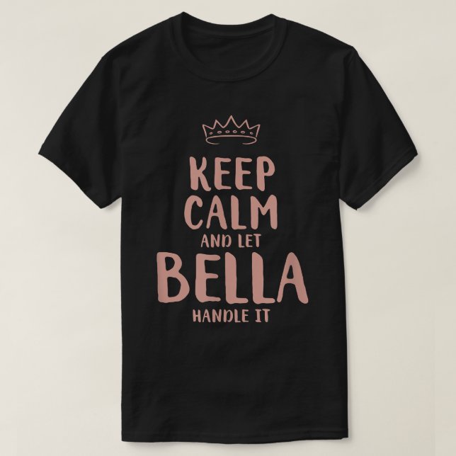 Bella Behalt Calm Personalisierter Name Freunde Fu T-Shirt (Design vorne)