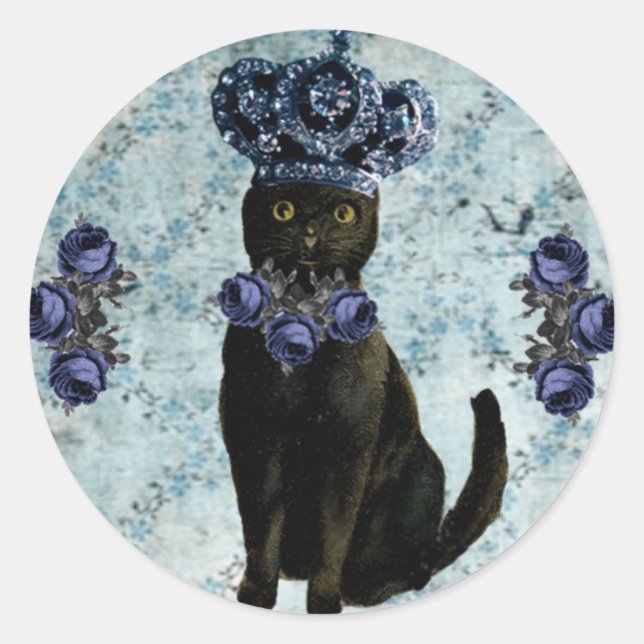 Bella Black Cat Aufkleber Siegel (Vorderseite)