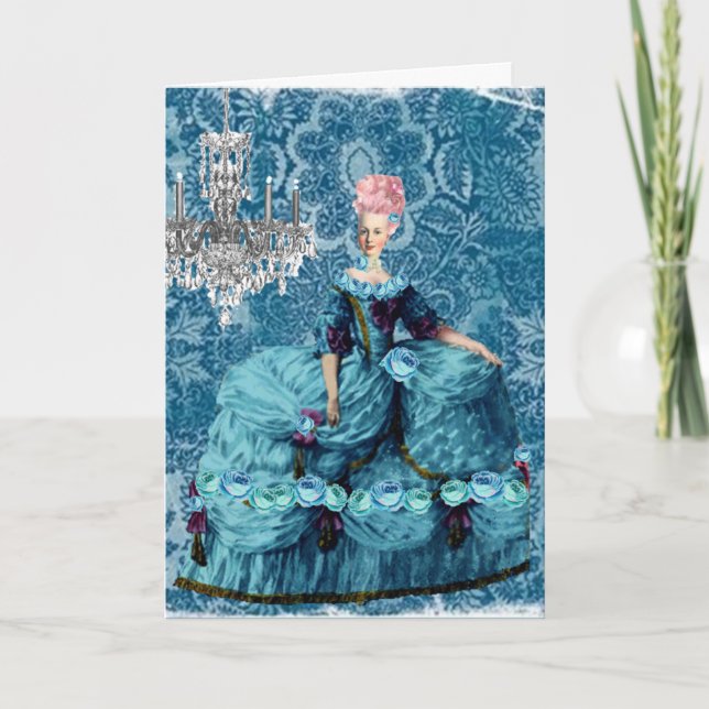 Bella Blue Marie Antoinette Grußkarte Karte (Vorderseite)