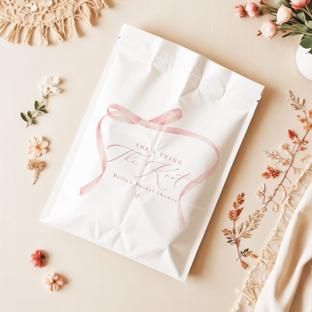 BELLA Blush Bow Sie bindet das Brautparty des Knot Geschenktütchen (Von Creator hochgeladen)
