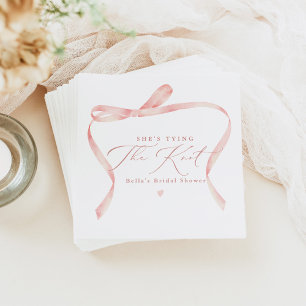 BELLA Blush Bow Sie bindet das Brautparty des Knot Serviette