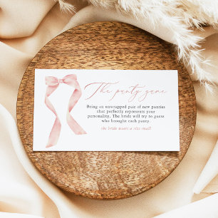 BELLA Blush Bow Sie bindet das Knot-Panty-Spiel Visitenkarte