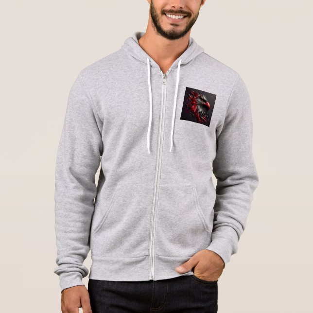 Bella+Canvas Homme Full-Zip - Abstrait 14 Sweat -  (Devant)