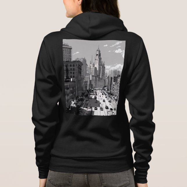 Bella+Canvas Sweat à capuche fermeture éclair (Dos)
