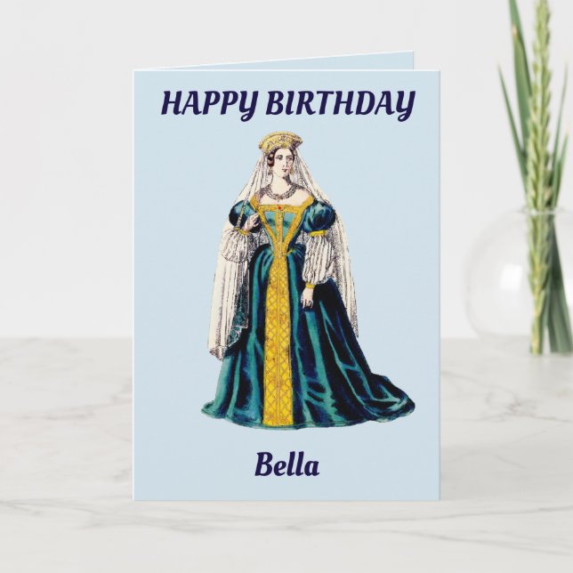 BELLA~ Carte d'anniversaire personnalisée ~ (Devant)