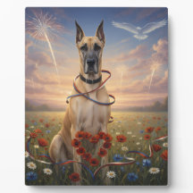 Bella die Dogge 4. Juli Patriotisches Feuerwerk