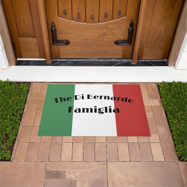 Bella Italia Welcome Doormat Flag Italien Fußmatte (Außenbereich)