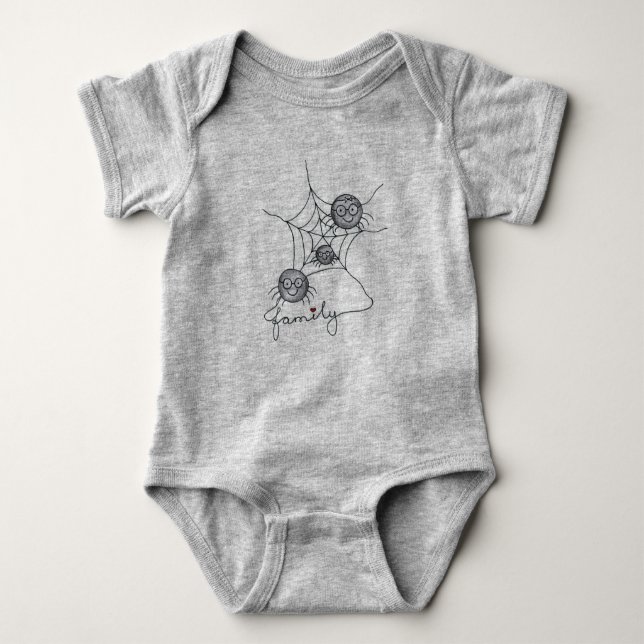 Bella+Leinwand Baby Tri-Blend T-Shirt mit Baby Strampler (Vorderseite)