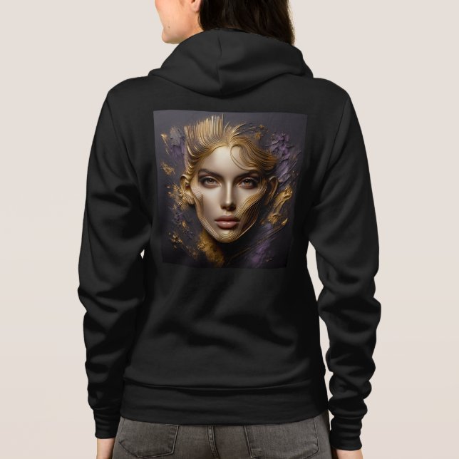 Bella+Leinwand Full-Zip Sweatshirts mit Kunstwerk  (Rückseite)