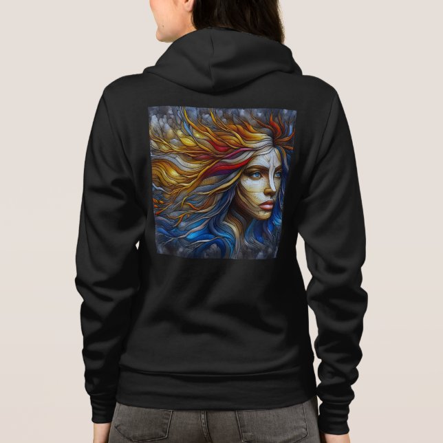 Bella+Leinwand Ganzzip Sweatshirts mit Kunstwerken (Rückseite)