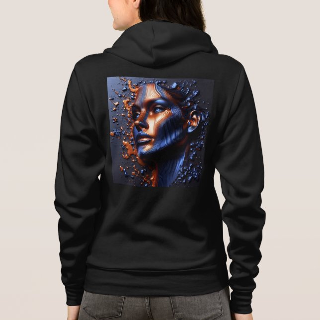 Bella+Leinwand Vollzip Sweatshirts mit Kunstwerken (Rückseite)
