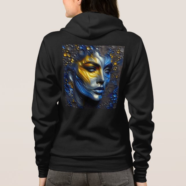 Bella+Leinwand Vollzip Sweatshirts mit Kunstwerken (Rückseite)