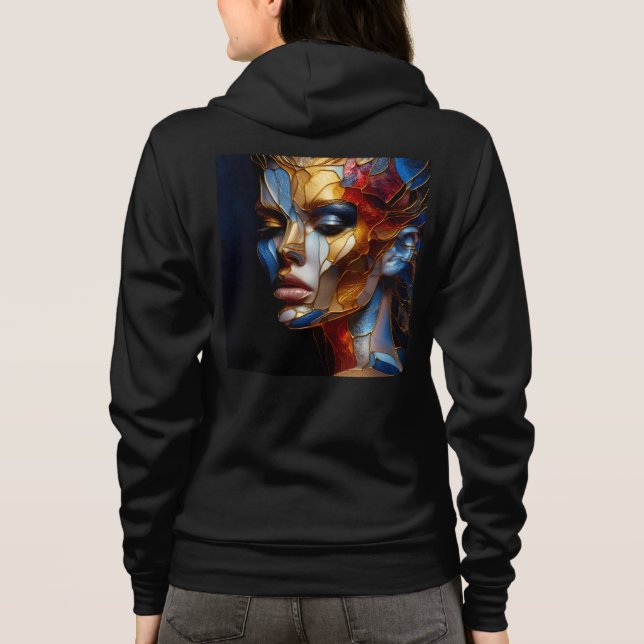 Bella+Leinwand Vollzip Sweatshirts mit Kunstwerken (Rückseite)
