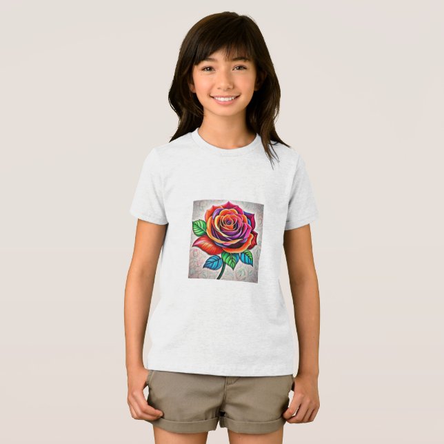 Bella+Leinwand Youth Tri-mix T - Shirt, White Flec Tri-Blend Shirt (Vorderseite Voll)