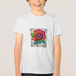 Bella+Leinwand Youth Tri-mix T - Shirt, White Flec Tri-Blend Shirt