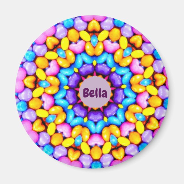 BELLA ~ Personalisiert Osterkaleidoskop~ Magnet (Vorne)