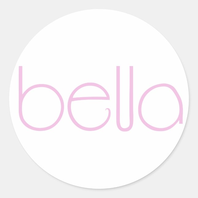 Bella pink Sticker (Vorderseite)