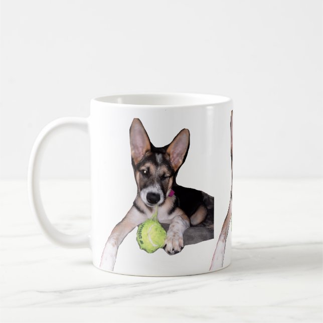 Bella Puppy mit Ball Kaffeetasse (Links)