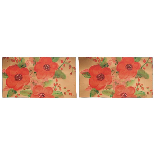 Bella Red Pillow Hüllen Kissenbezug (Rückseite-Set)