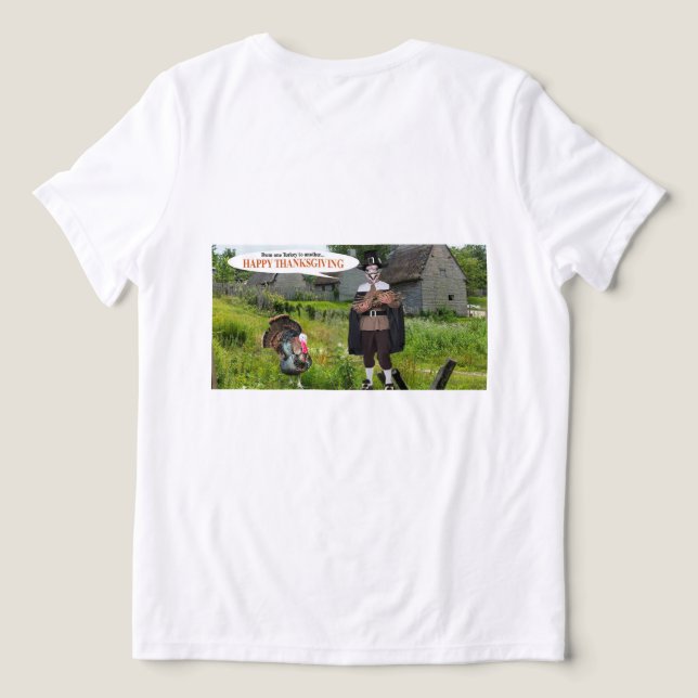 Bella women tee, glücklicher Dankeschön Putenant Tri-Blend Shirt (Design Rückseite)