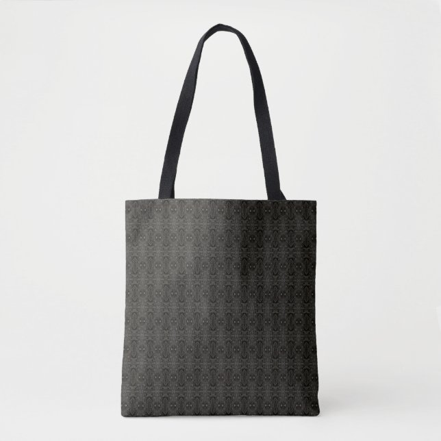 Belladonna Abstract Black and Gray Fluid Art Tasche (Vorderseite)