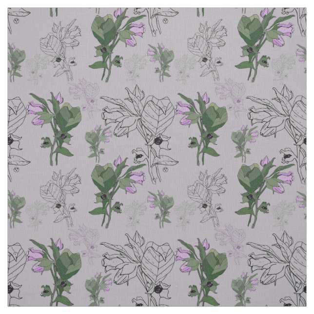 Belladonna Todnachtschatten Stoff (Muster)