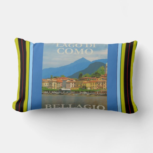 Bellagio Italie Poster Lumbar Coussin (Recto)