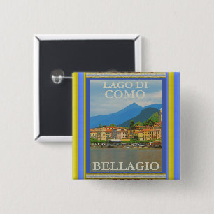 Bellagio Italien Poster Knopf Button