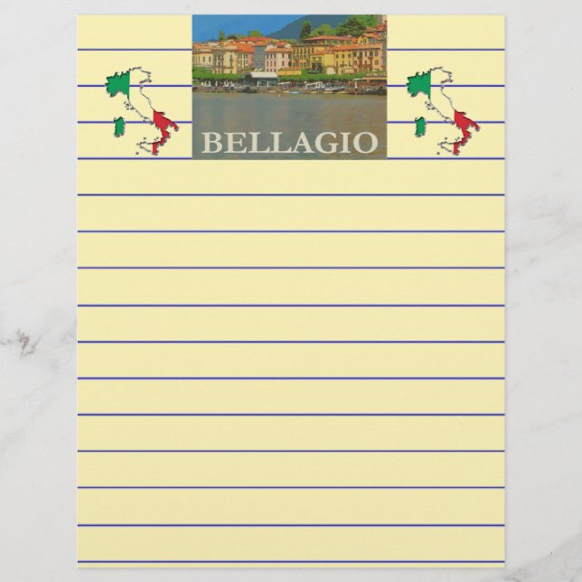 Bellagio Italy Poster Stationery (Vorderseite)