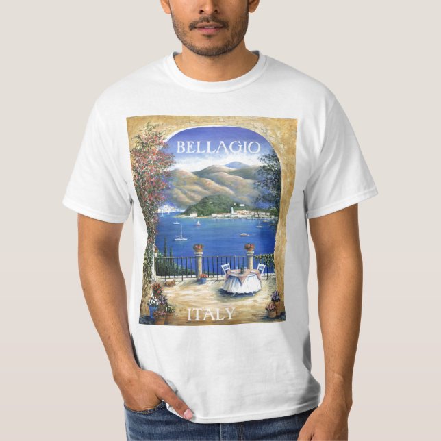Bellagio von der Terrasse T-Shirt (Vorderseite)
