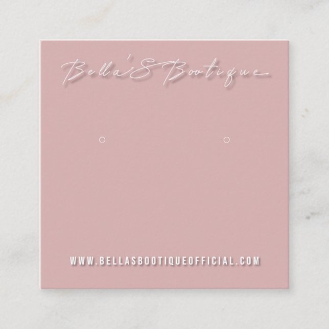 Bellas-Boutique-Ohrringe-Grafikkarte Quadratische Visitenkarte (Vorderseite)