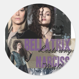 Bellatrix Lestrange und Narcissa Malfoy Runder Aufkleber