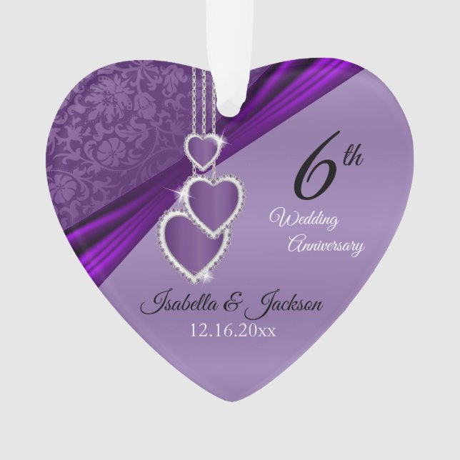 Belle 6ème Mariage Améthyste Anniversaire Design (devant)
