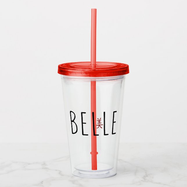 Belle Acryltrinkbecher (Vorderseite)