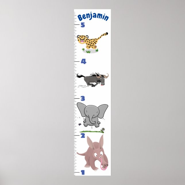 Belle affiche animée d'animaux safari (Devant)