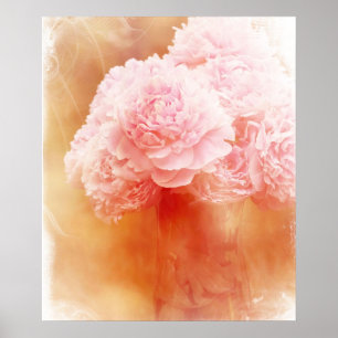 Belle affiche de Bouquet de Peony Blushing