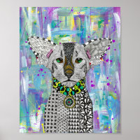 Belle affiche de chat Oriental Shorthair