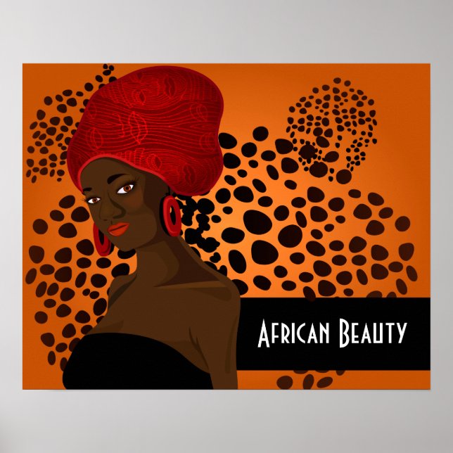 Belle affiche de femme africaine (Devant)