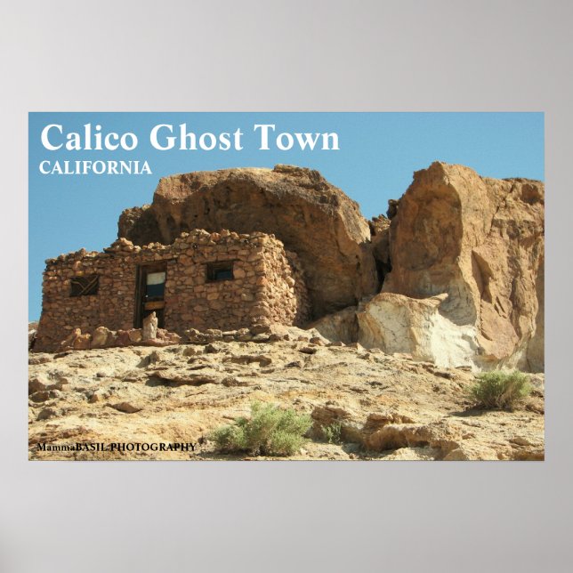 Belle affiche de la ville de Calico Ghost! (Devant)