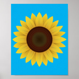 Belle affiche de tournesol d'été