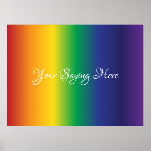Belle affiche personnalisée en arc-en-ciel rayures