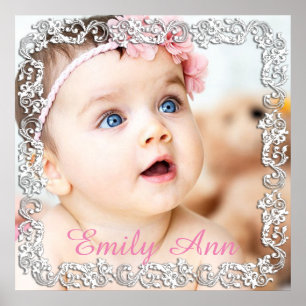 Belle affiche photo grande avec bordure de script