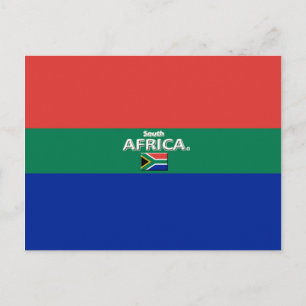 Belle Afrique du Sud Drapeau couleurs Carte postal