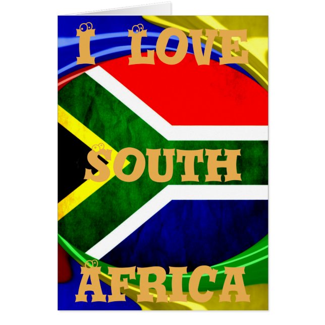 Belle Afrique du Sud drapeau national couleurs Mot (Devant)