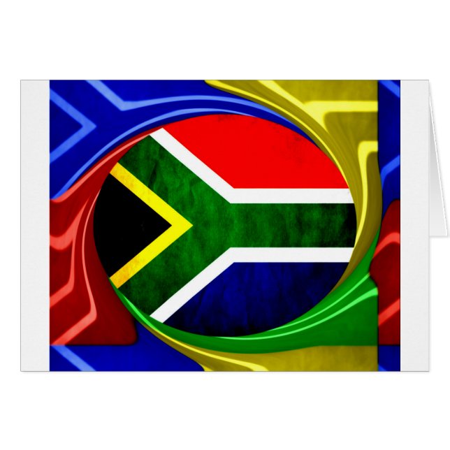 Belle Afrique du Sud drapeau national couleurs Mot (Devant horizontal)