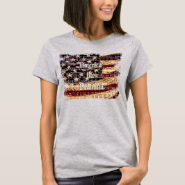 Belle Amérique, Gris, T-Shirt pour femmes patrioti