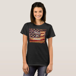 Belle Amérique, T-shirt noir pour femmes patriotiq