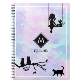 Belle aquarelle rose Galaxy Journal de fille