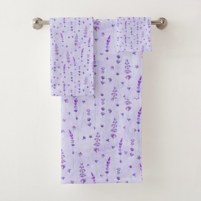 Belle Aquarelle violette Lavande Flower (En situation)
