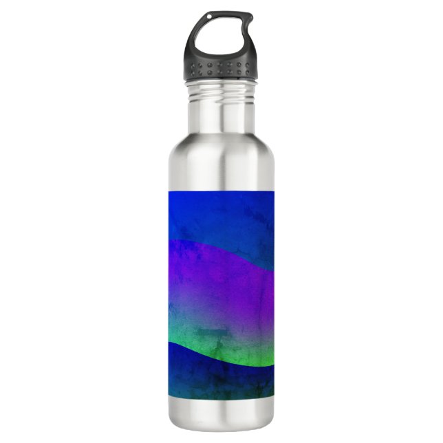 Belle Art Moderne Vague Design Bouteille d'eau (Devant)
